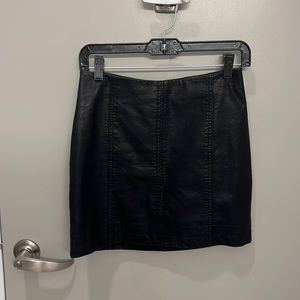 Free People Vegan Leather Skirt
